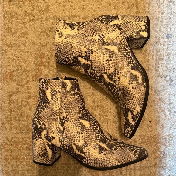 Snakeskin Ankle Boots - Picture 1 of 1
